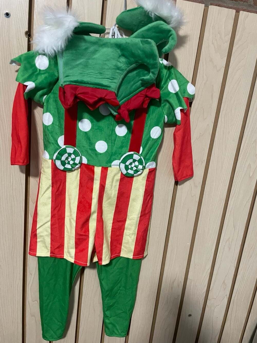 Princess Paradise Candy Cane Elf Halloween Costume Kids Outfit Set